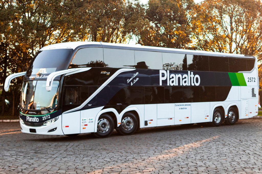 Planalto Transportes reforça frota com mais oito ônibus de dois andares para rotas interestaduais