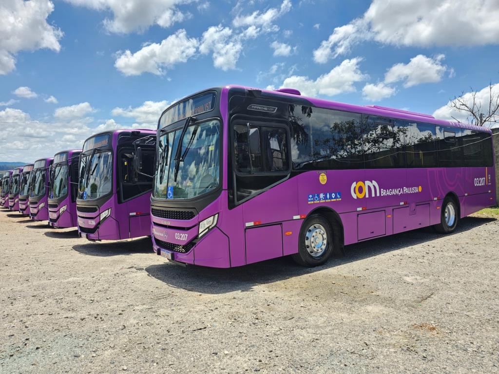 Bragança Paulista/SP: Frota municipal é modernizada com a chegada de mais dez ônibus Mercedes-Benz